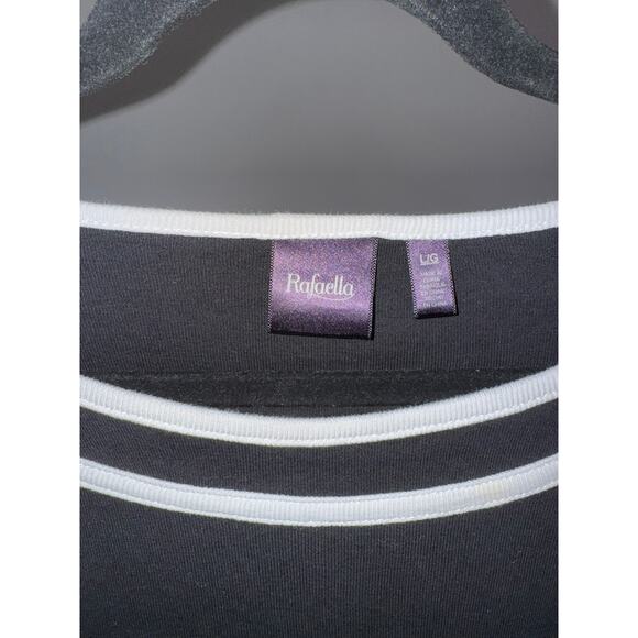 Rafaella Black and White Long Sleeve Top - Picture 3 of 3